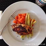 Cast Iron Pan-Fried Chicken with yellow and glazed carrots