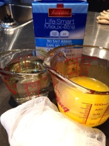 Chicken Stock, white wine, melted butter and cheesecloth for Turkey