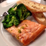Baked Arctic Char with Steamed Broccoli