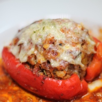 Meat and Vegetarian Stuffed Peppers