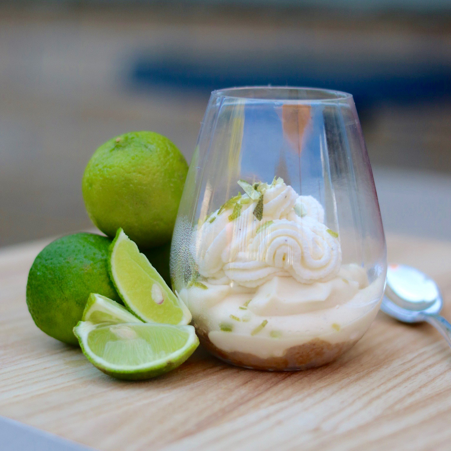 Mini Frozen Key Lime Cheesecake in Dessert Cup